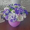 Buchet de săpun original - violet, alb